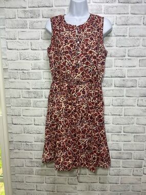 Lucky Brand Floral Print Drawstring
Waist Dress Small